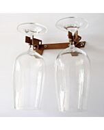 Glashållare Mega-Klipp 2-pack för 2 glas brun