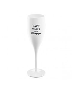 Champagneglas.Save Water