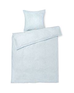 Sängkläder 140 x 200 cm. Ljusblå/vit.