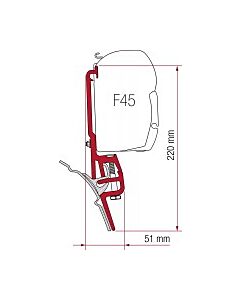 Adapter Fiamma Kit Brandrup VW T4 till F35 F45 2 beslag