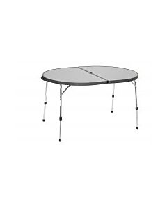 Dubbelt bord Crespo oval 120 x 90 x 48-70 cm antracit med hål för parasoll