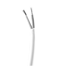 2-ledar PVC-kabel 2 x 0,75 mm2, vit
