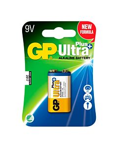 GP Ultra Plus Alkaline 6LF22 9V batteri. Paket med 1 st.