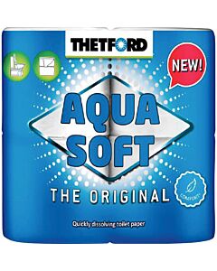 Aqua Soft toalettpapper, 15 förpackningar i kartong.