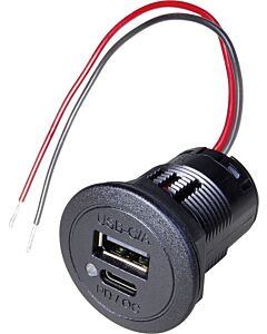 Power USB - C / A dubbeluttag PRO CAR