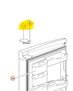 Dörrlåsning komplett till kylskåp N98, N115
