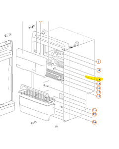 Täckpanel innerbelysning till kylskåp N80, N90, N97, N98, N100, N110, N115