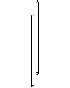 Vindskyddsstång, 25 mm 150 cm stål, 1-delad