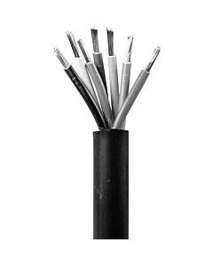 7-ledar PVC-kabel 7 x 1,5 mm2, svart