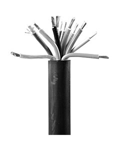 13-ledar PVC-kabel 3 x 2,5 mm2 + 10 x 1,5 mm2, svart