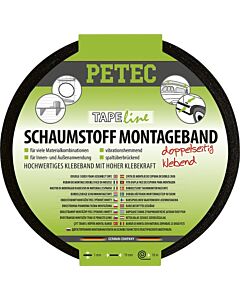 Skumgummi-monteringsband Petec