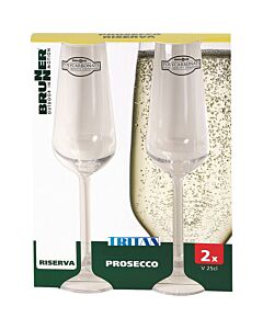 Prosecco glas, 25 cl. 2 st.